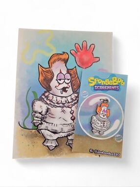 SpongBob ScarePants Patrick Star/Pennywise Mashup Art Keychain Combo